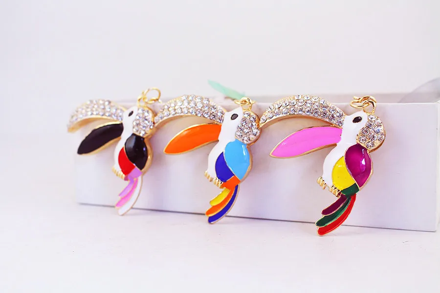 1 Piece Pastoral Parrot Alloy Unisex Keychain display picture 1