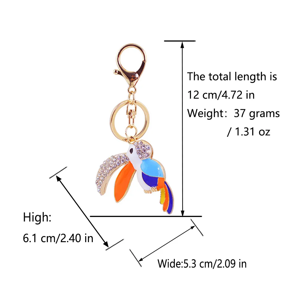 1 Piece Pastoral Parrot Alloy Unisex Keychain display picture 2