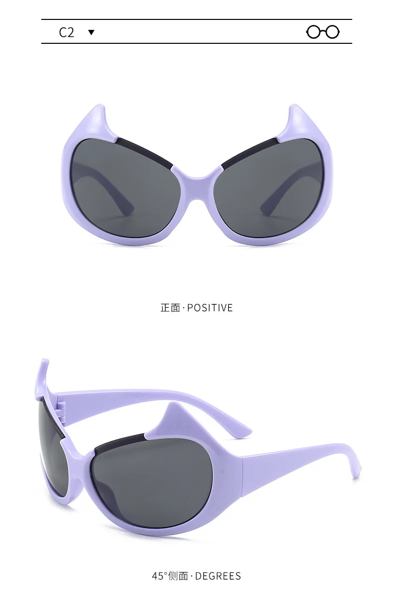 New Personality Little Devil Fashion Sunglasses  Street  Trend Men And Women Christmas Halloween Sunglasses display picture 5
