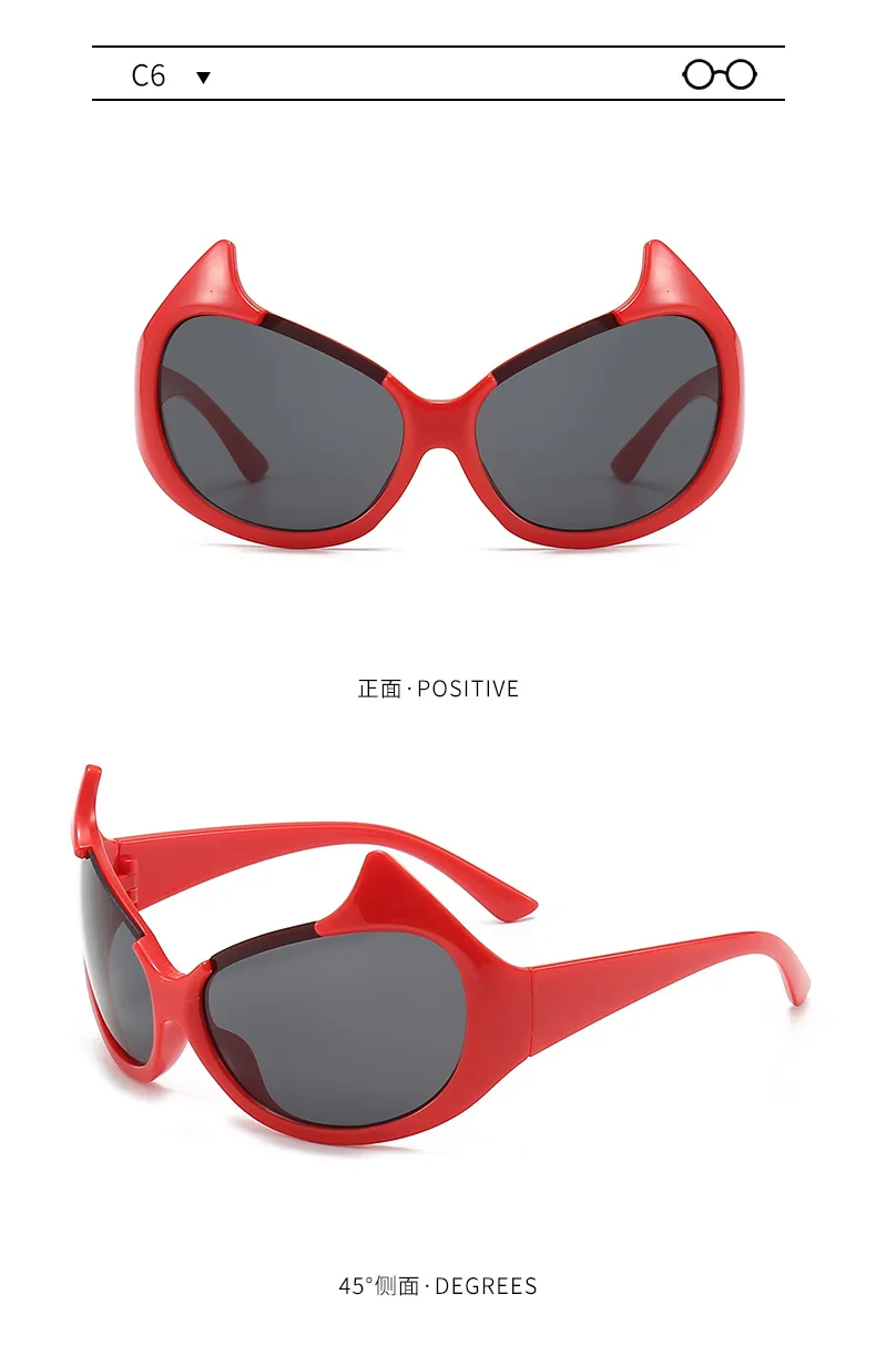 New Personality Little Devil Fashion Sunglasses  Street  Trend Men And Women Christmas Halloween Sunglasses display picture 9