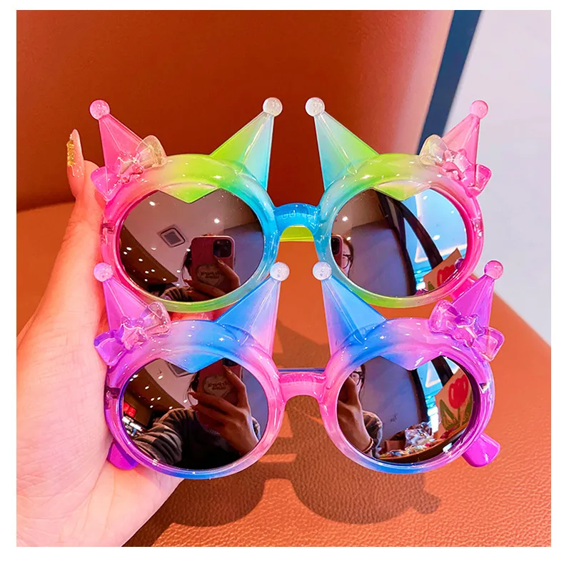 Children's Sunglasses Cute Colorful Sunglasses Baby Fashion Personality Trendy Cartoon Toys Sunglasses display picture 2
