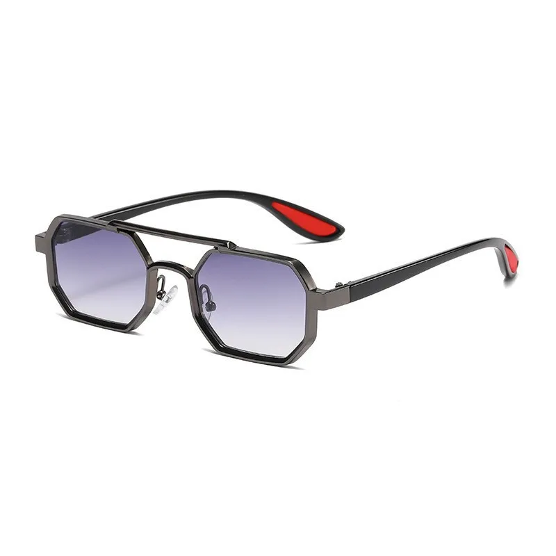 Trendy Metal Double-Beam Sunglasses, Fashionable Business Men's Outdoor Anti-Uv Sunglasses, Personalized Small-Frame Glasses display picture 17