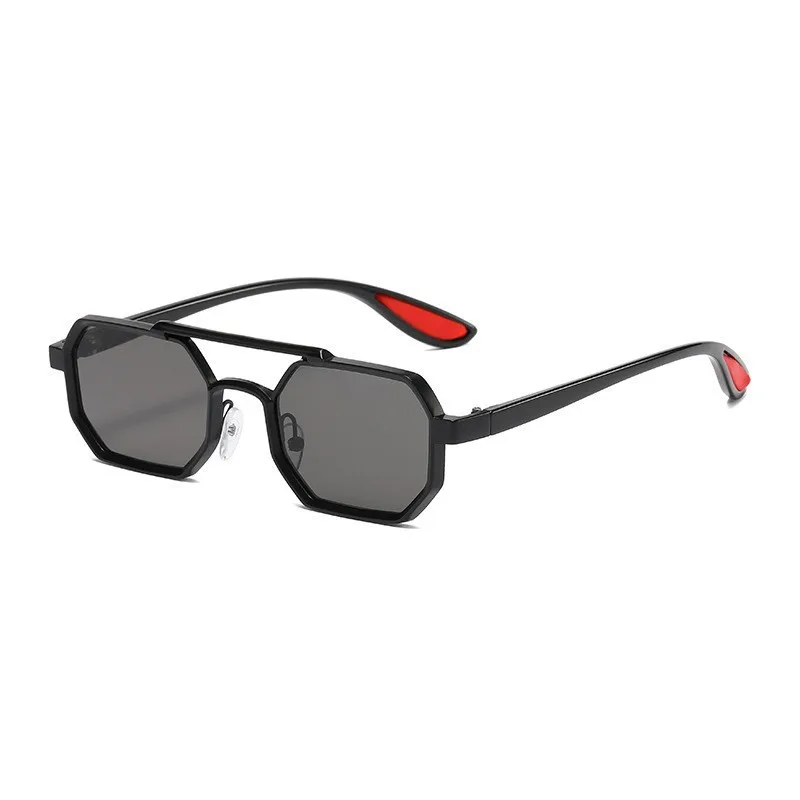 Trendy Metal Double-Beam Sunglasses, Fashionable Business Men's Outdoor Anti-Uv Sunglasses, Personalized Small-Frame Glasses display picture 19