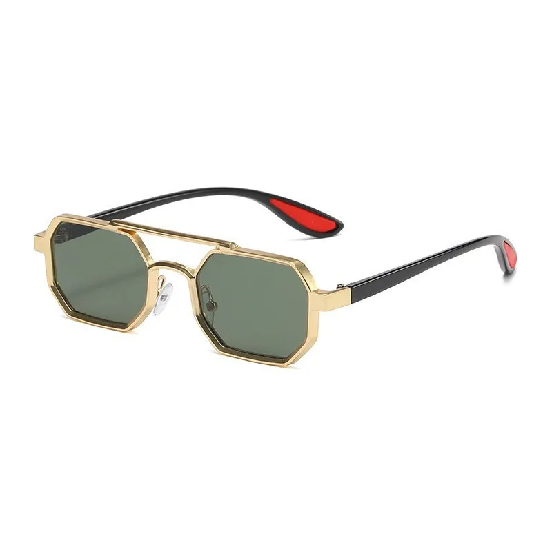 Trendy Metal Double-Beam Sunglasses, Fashionable Business Men's Outdoor Anti-Uv Sunglasses, Personalized Small-Frame Glasses display picture 21