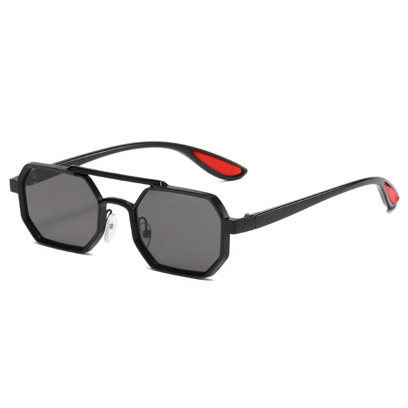 Trendy Metal Double-Beam Sunglasses, Fashionable Business Men's Outdoor Anti-Uv Sunglasses, Personalized Small-Frame Glasses display picture 24