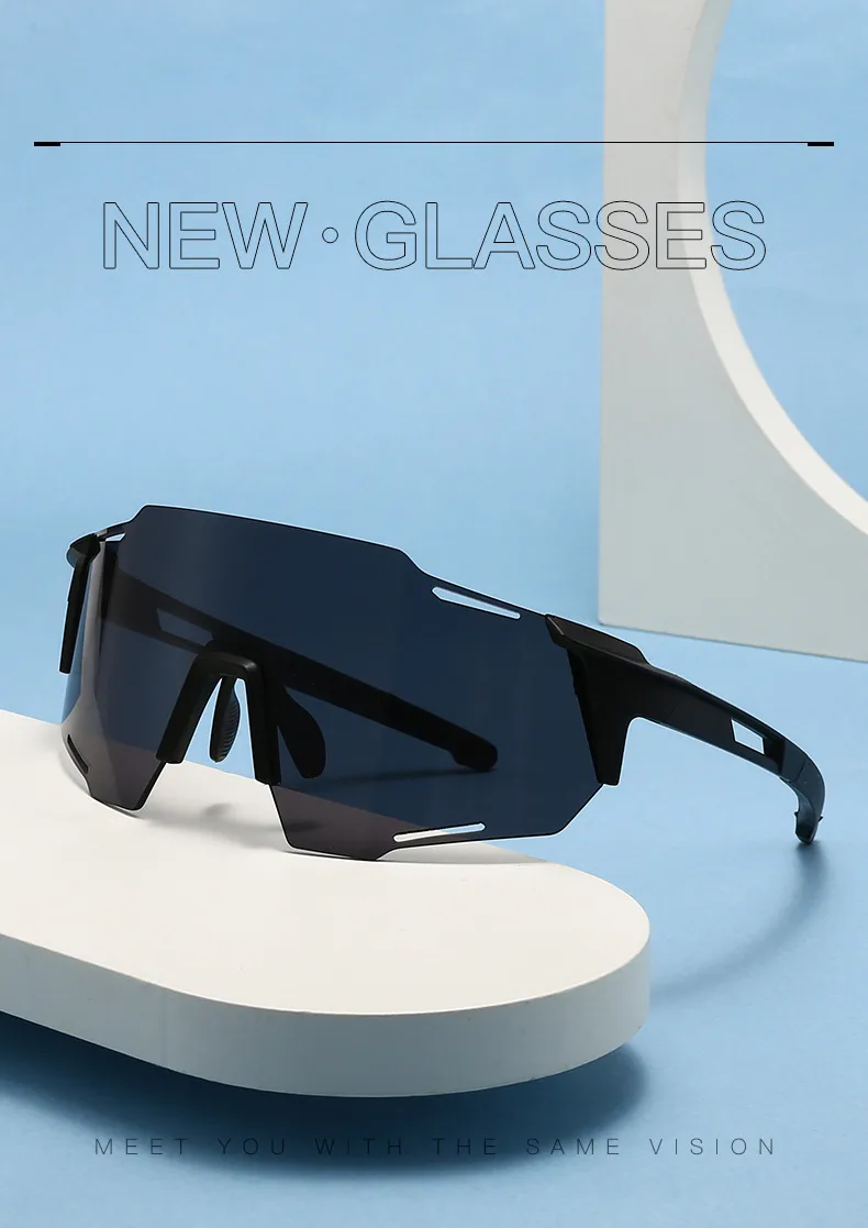 New Cycling Glasses Large Frame Outdoor Sports Sunglasses Running Wind And Sand-proof Ultraviolet Mountaineering Marathon Sunglasses display picture 1
