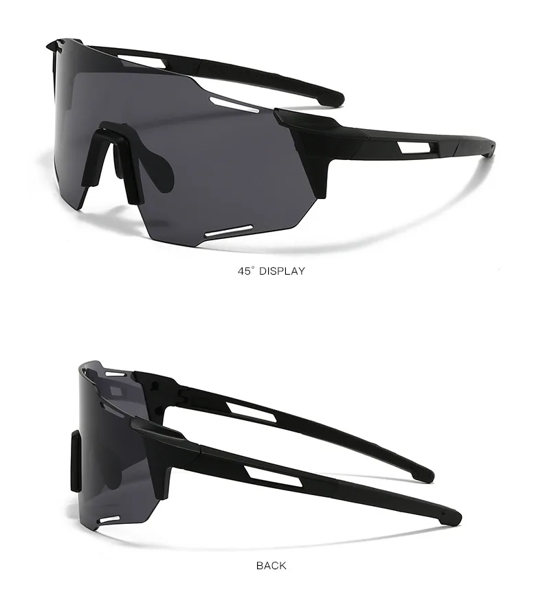 New Cycling Glasses Large Frame Outdoor Sports Sunglasses Running Wind And Sand-proof Ultraviolet Mountaineering Marathon Sunglasses display picture 5