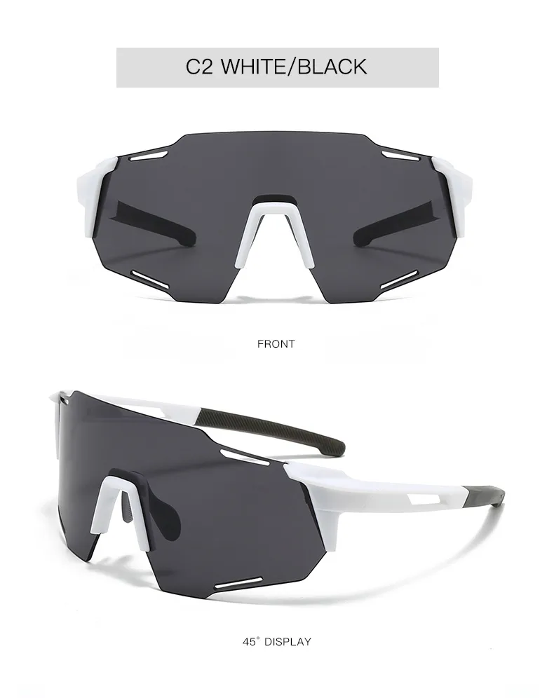 New Cycling Glasses Large Frame Outdoor Sports Sunglasses Running Wind And Sand-proof Ultraviolet Mountaineering Marathon Sunglasses display picture 6