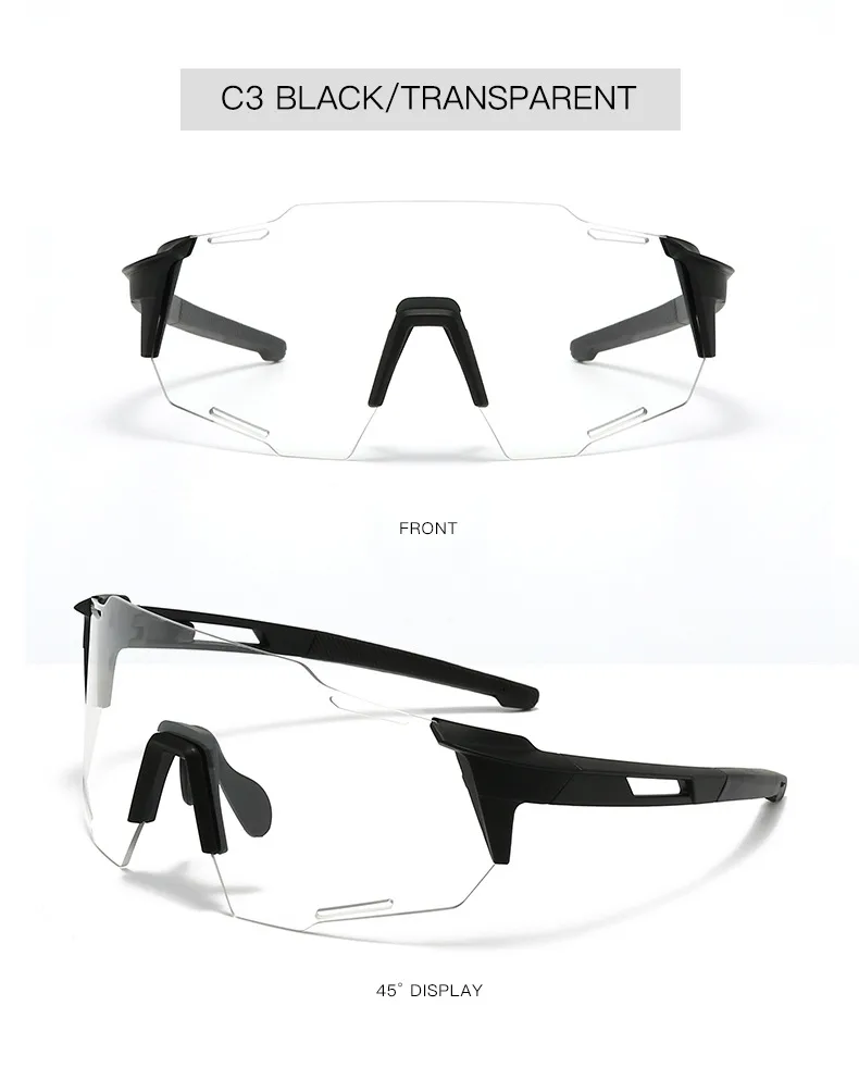 New Cycling Glasses Large Frame Outdoor Sports Sunglasses Running Wind And Sand-proof Ultraviolet Mountaineering Marathon Sunglasses display picture 7