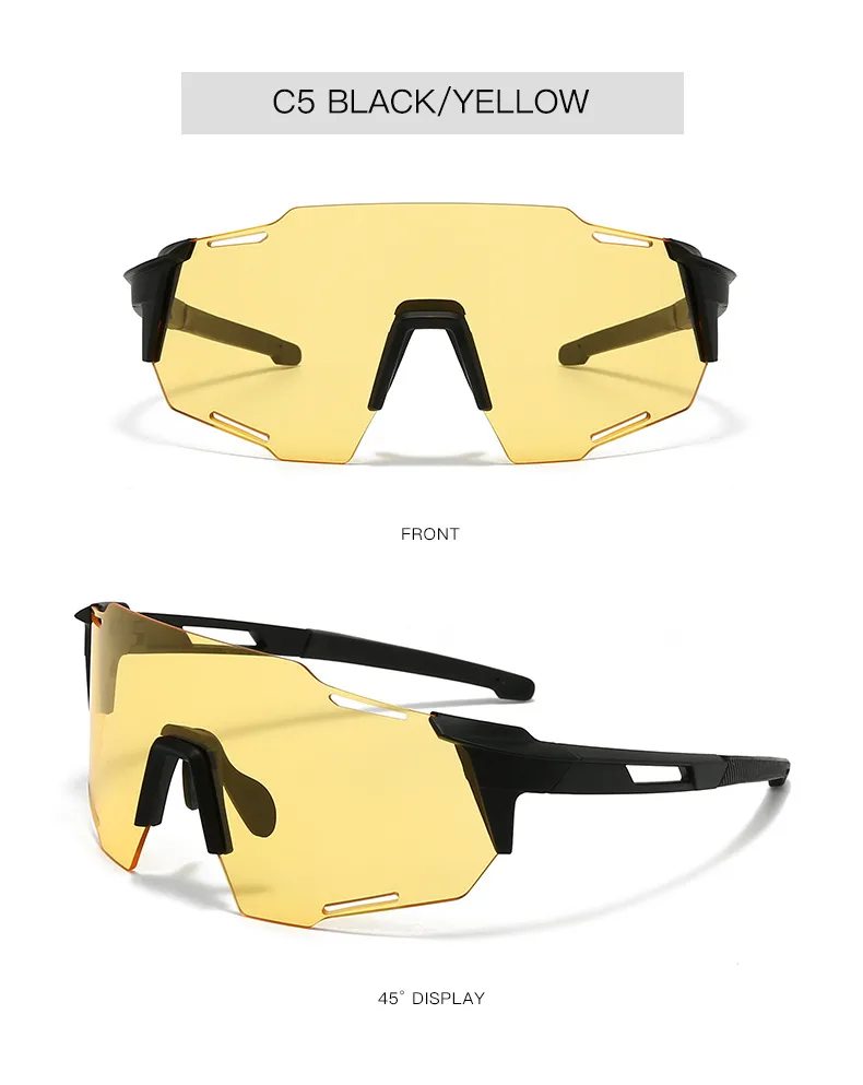 New Cycling Glasses Large Frame Outdoor Sports Sunglasses Running Wind And Sand-proof Ultraviolet Mountaineering Marathon Sunglasses display picture 9