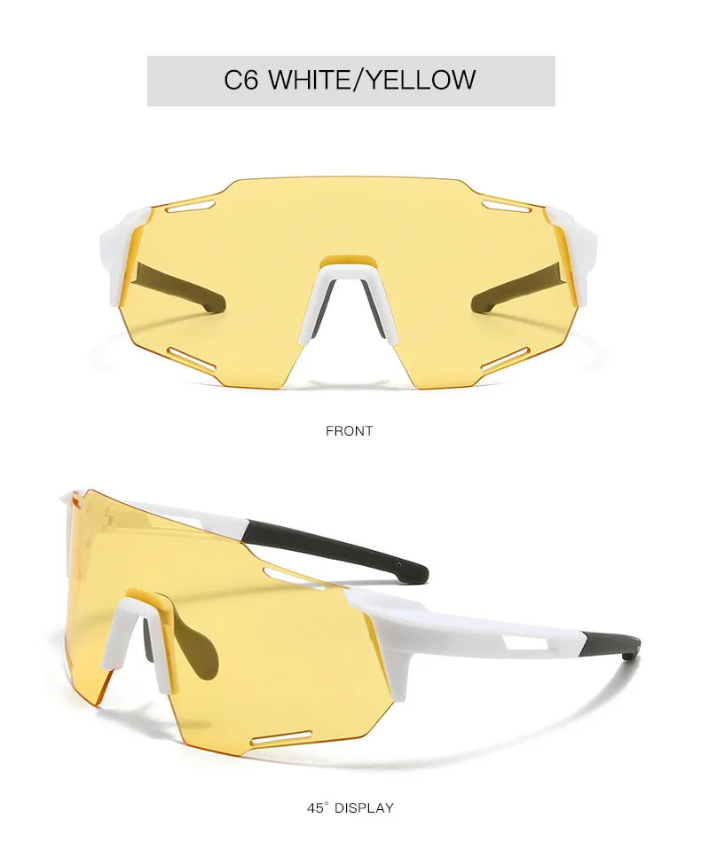 New Cycling Glasses Large Frame Outdoor Sports Sunglasses Running Wind And Sand-proof Ultraviolet Mountaineering Marathon Sunglasses display picture 10