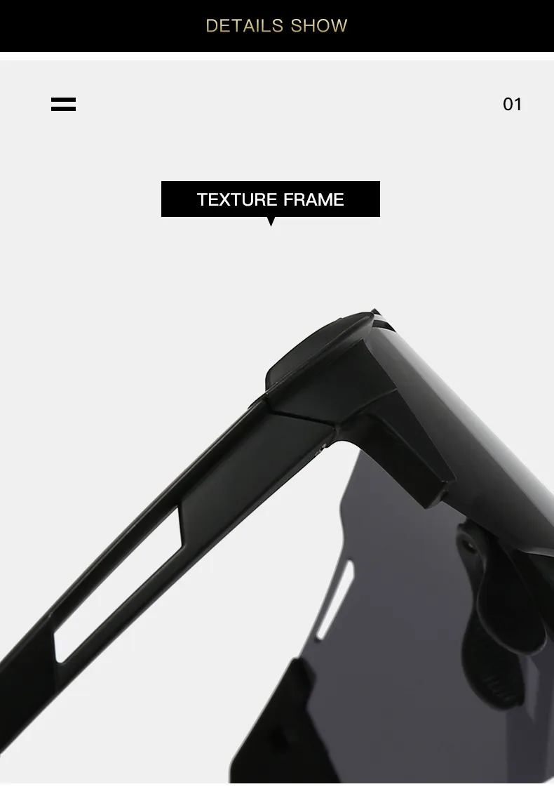 New Cycling Glasses Large Frame Outdoor Sports Sunglasses Running Wind And Sand-proof Ultraviolet Mountaineering Marathon Sunglasses display picture 11