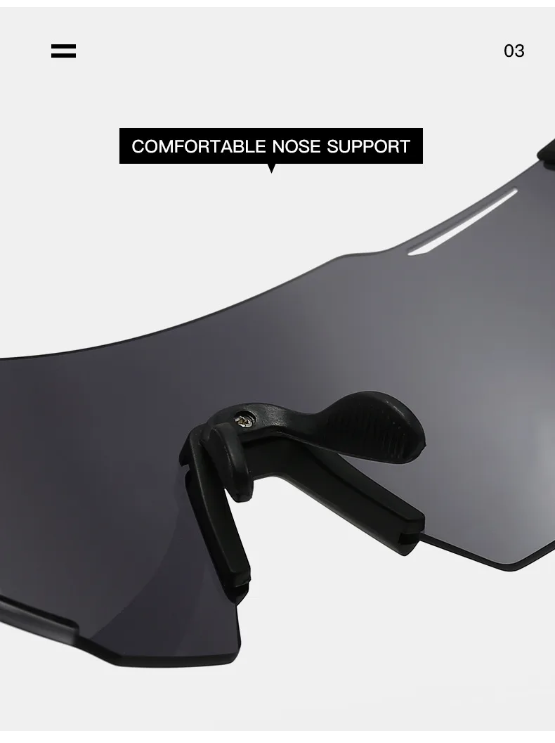 New Cycling Glasses Large Frame Outdoor Sports Sunglasses Running Wind And Sand-proof Ultraviolet Mountaineering Marathon Sunglasses display picture 13
