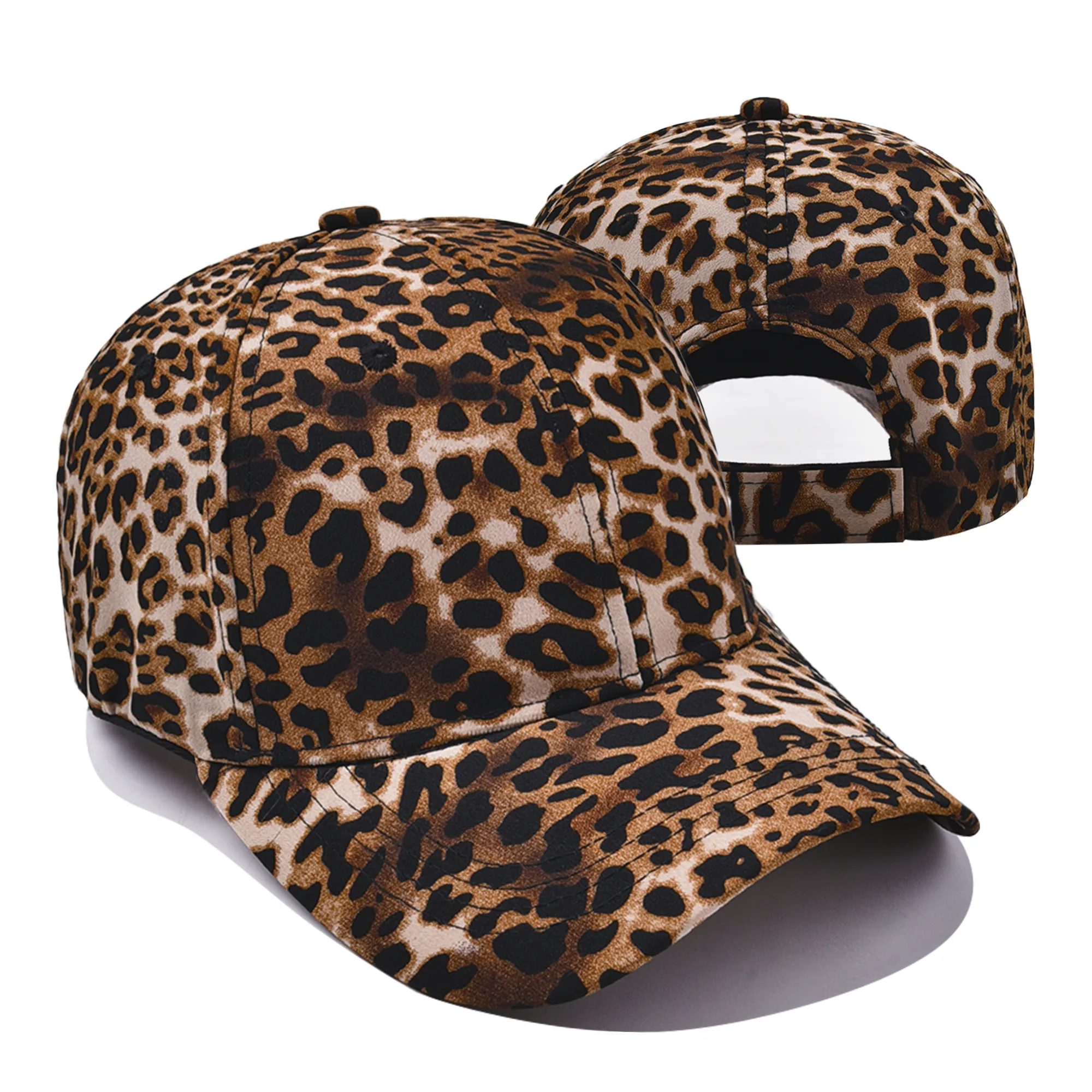 Women's Streetwear Leopard Curved Eaves Baseball Cap display picture 6