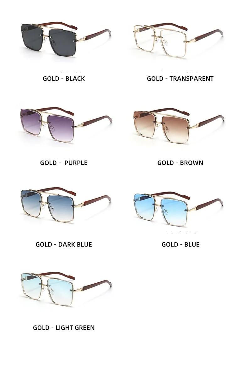 New  HD Polarized Sunglasses Men's Pilot Driving Goggles Retro Trendy Personalized Sunglasses display picture 2