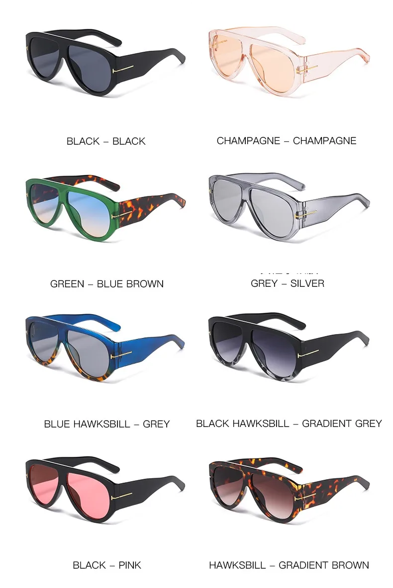 Pilot T Toad Sunglasses Women's   Personality Large Frame Glasses Fashionable Simple Men's Sunglasses display picture 5