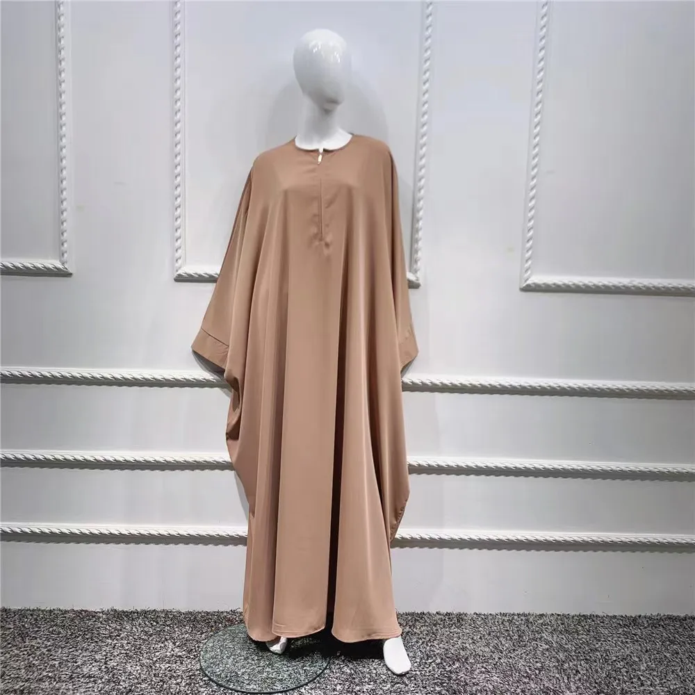 Traditional Clothing  Foreign Trade Swing Solid Color Batwing Sleeve Robe Plus Size Women's Clothing Dress display picture 4