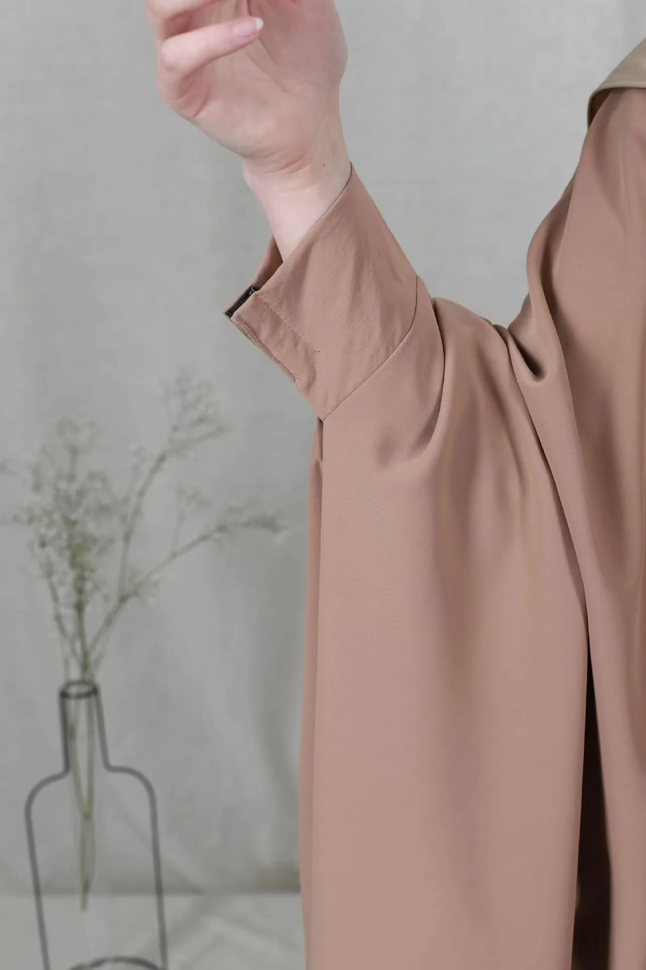 Traditional Clothing  Foreign Trade Swing Solid Color Batwing Sleeve Robe Plus Size Women's Clothing Dress display picture 2