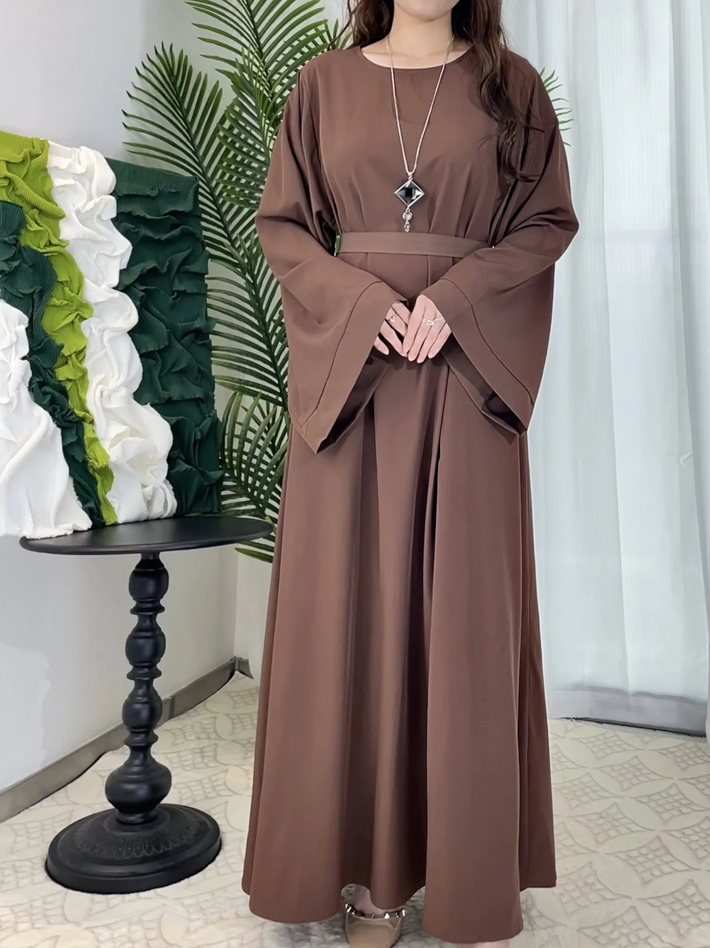 Middle East Dubai Multicolor Plus Size Women's Basic Casual Dress Muslim Abaya display picture 3