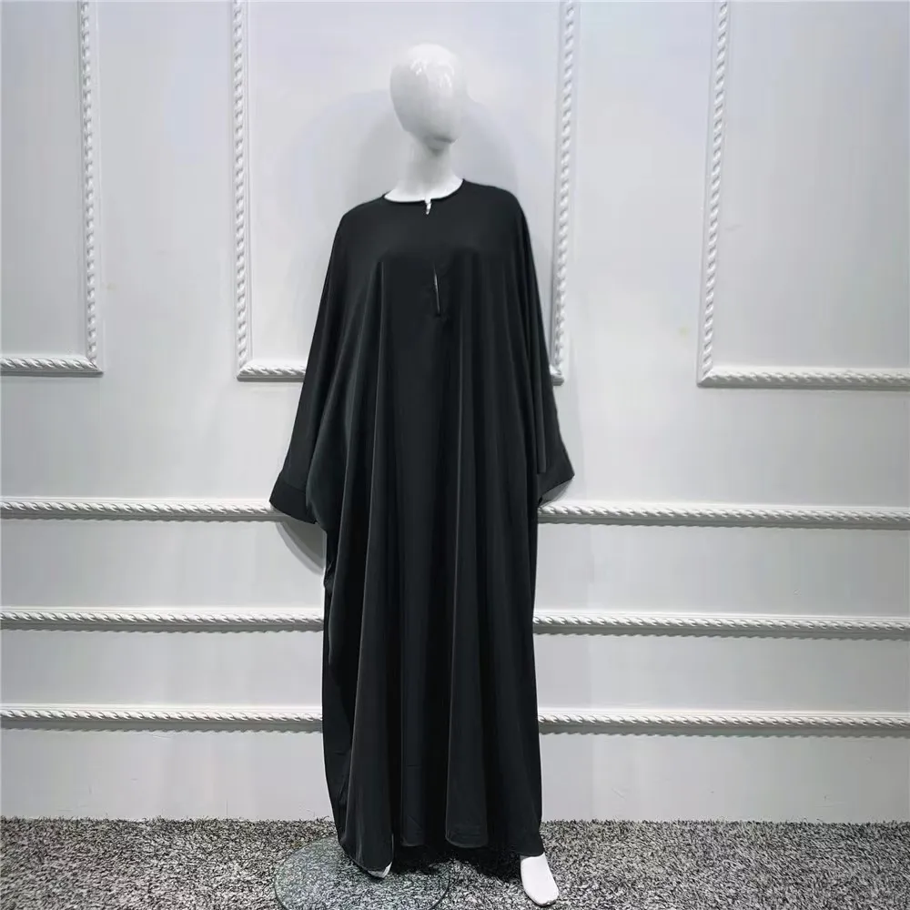 Traditional Clothing  Foreign Trade Swing Solid Color Batwing Sleeve Robe Plus Size Women's Clothing Dress display picture 8