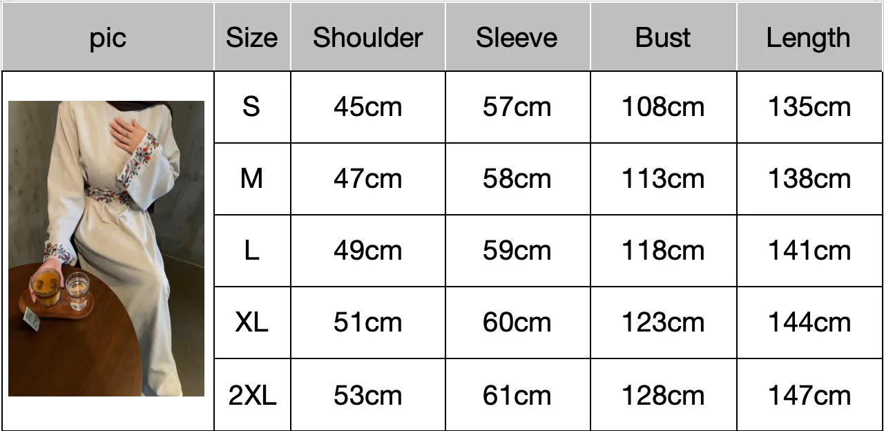 Shrimp  Muslim Clothing Linen Embroidery With Lining Dress Floral Embroidery display picture 1