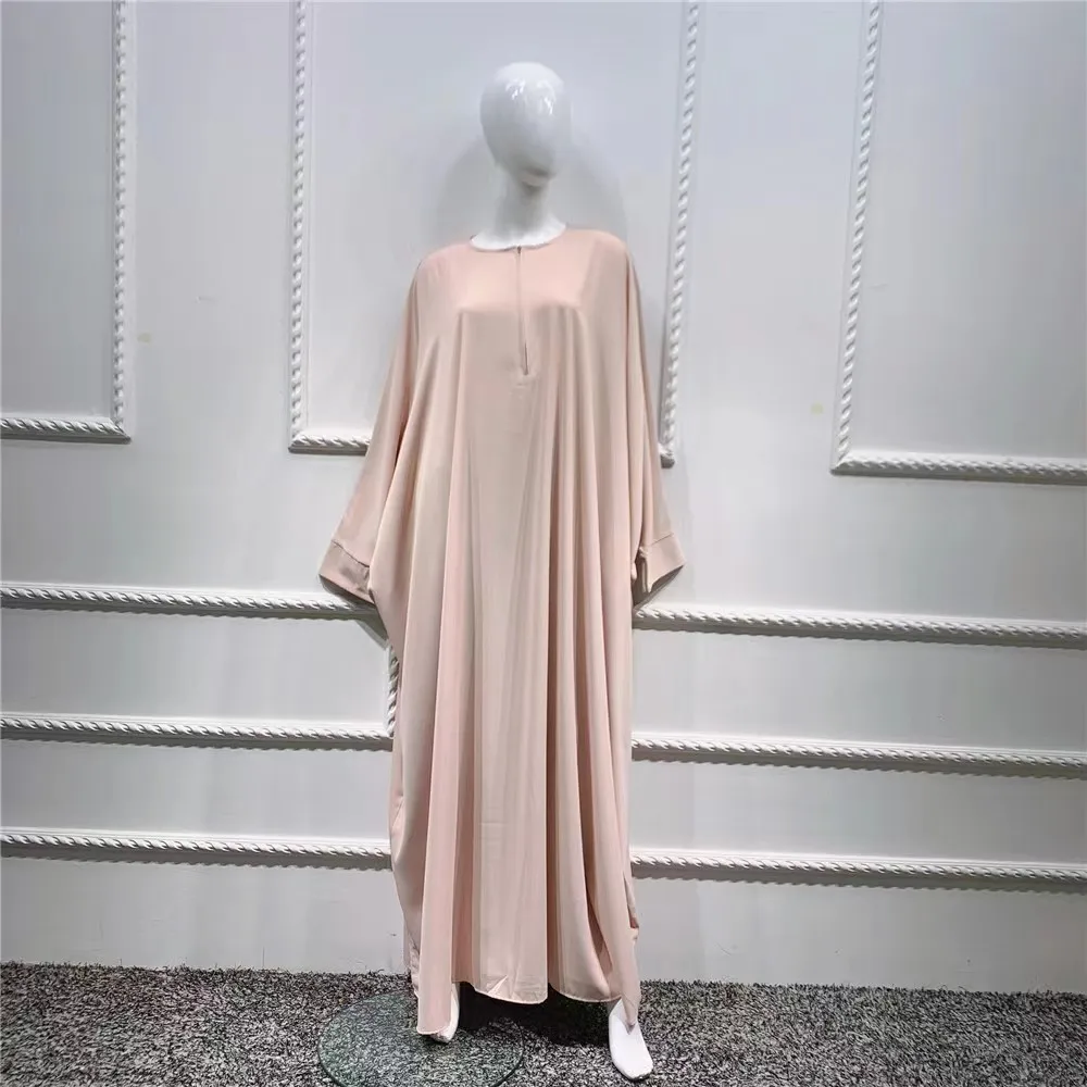Traditional Clothing  Foreign Trade Swing Solid Color Batwing Sleeve Robe Plus Size Women's Clothing Dress display picture 9