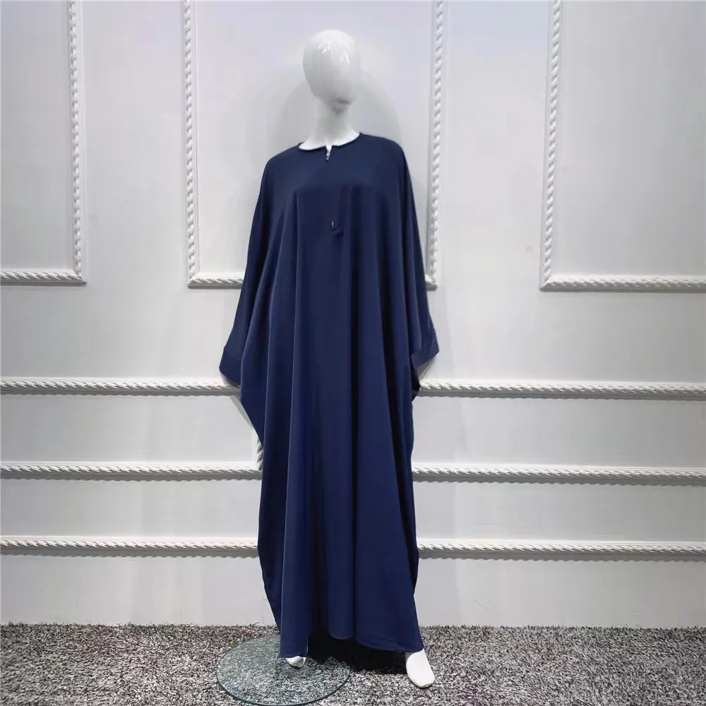 Traditional Clothing  Foreign Trade Swing Solid Color Batwing Sleeve Robe Plus Size Women's Clothing Dress display picture 10