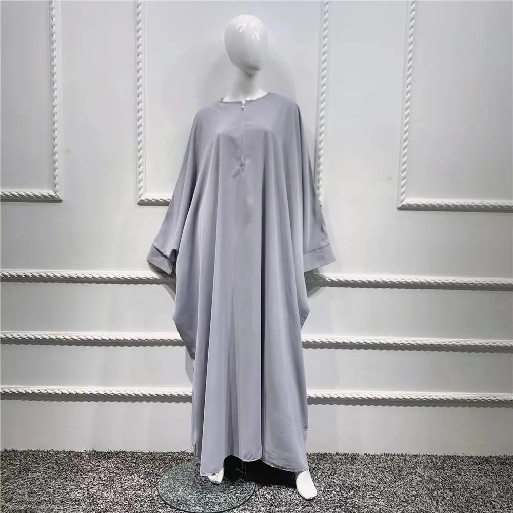 Traditional Clothing  Foreign Trade Swing Solid Color Batwing Sleeve Robe Plus Size Women's Clothing Dress display picture 12
