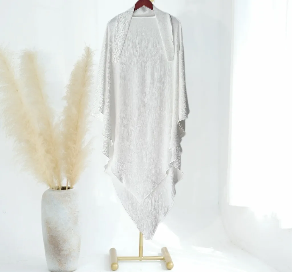 Solid Color Middle East Dubai Turkey Solid Color Single Layer High Elastic Wrinkle Turban Scarf display picture 2