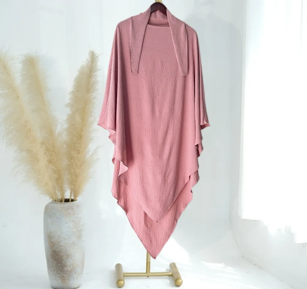 Solid Color Middle East Dubai Turkey Solid Color Single Layer High Elastic Wrinkle Turban Scarf display picture 4