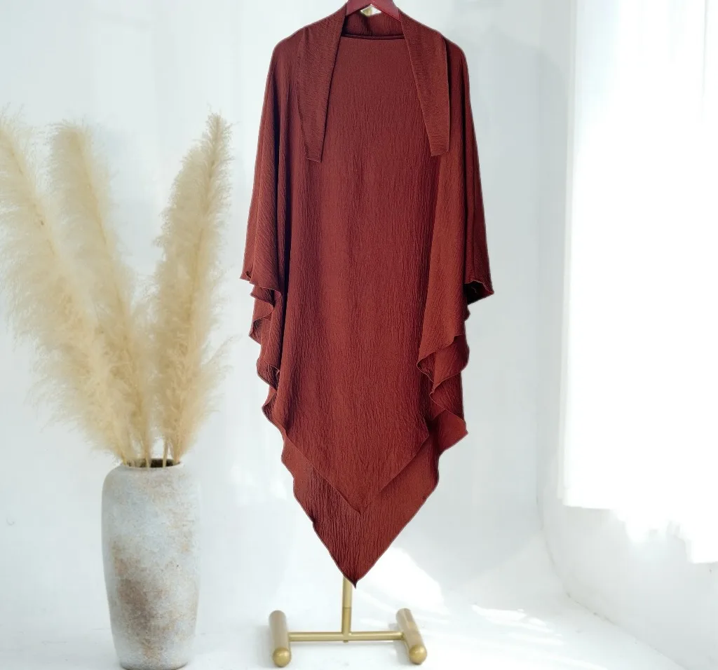 Solid Color Middle East Dubai Turkey Solid Color Single Layer High Elastic Wrinkle Turban Scarf display picture 7