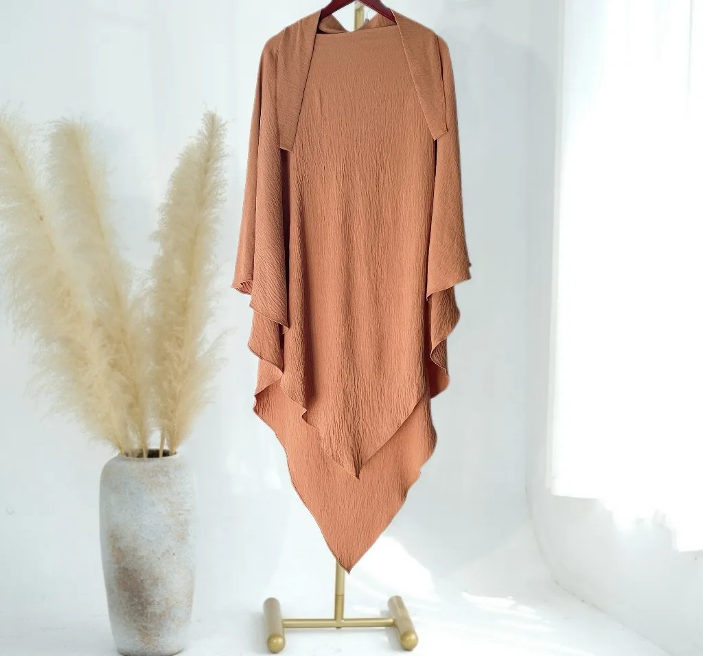 Solid Color Middle East Dubai Turkey Solid Color Single Layer High Elastic Wrinkle Turban Scarf display picture 8