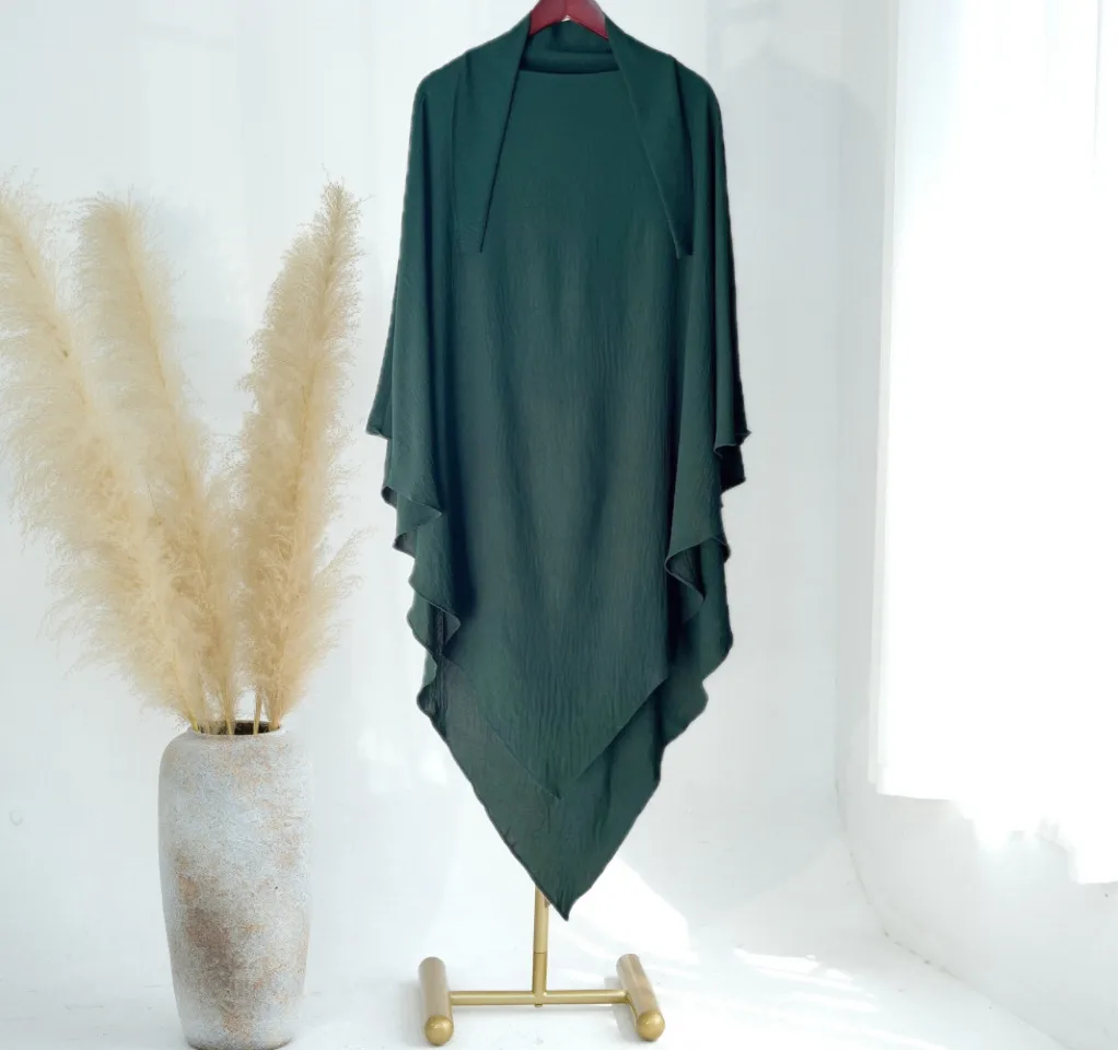 Solid Color Middle East Dubai Turkey Solid Color Single Layer High Elastic Wrinkle Turban Scarf display picture 9