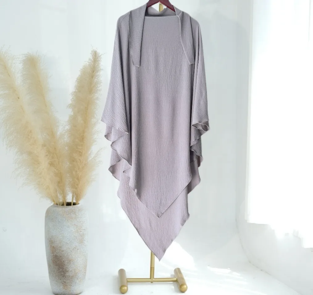 Solid Color Middle East Dubai Turkey Solid Color Single Layer High Elastic Wrinkle Turban Scarf display picture 10