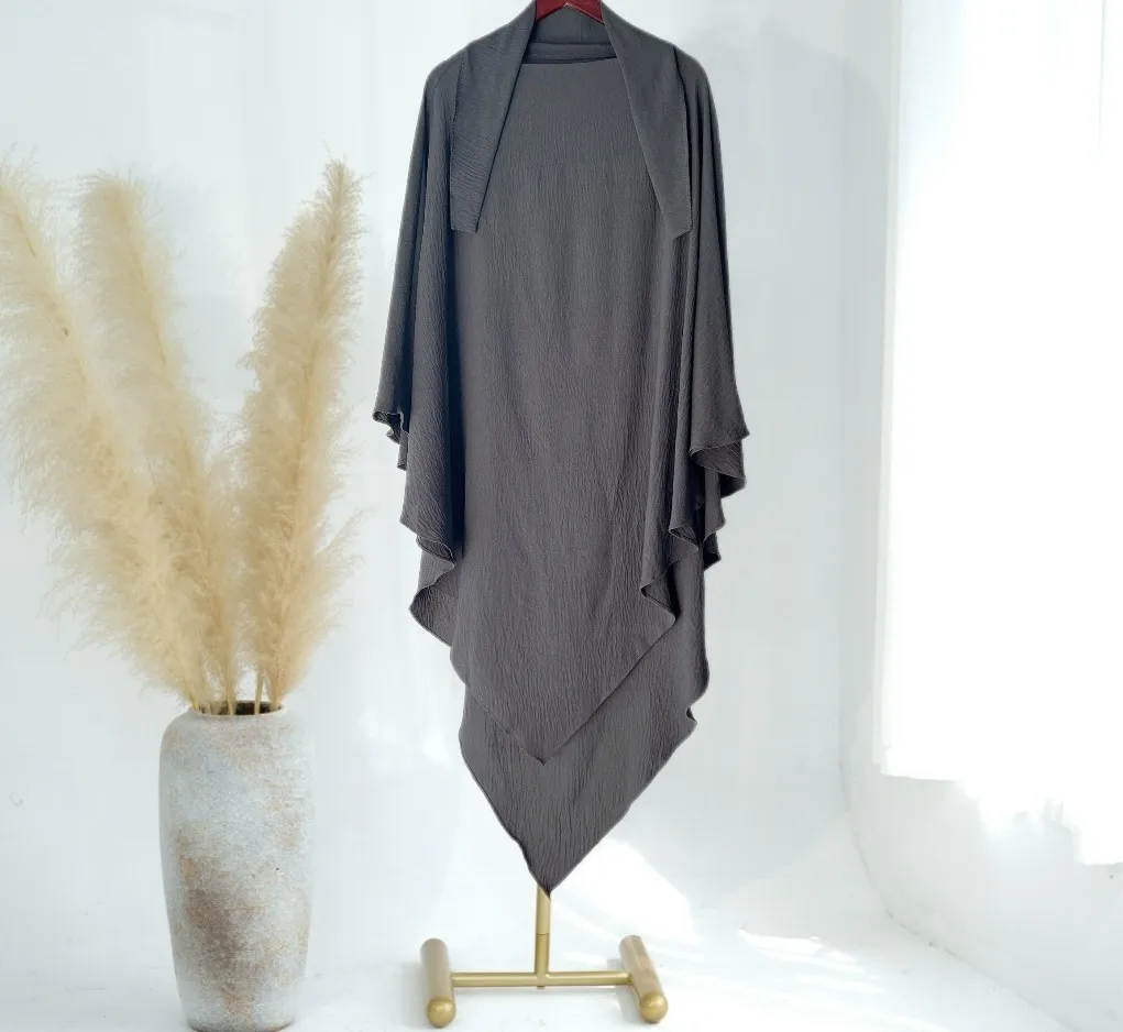 Solid Color Middle East Dubai Turkey Solid Color Single Layer High Elastic Wrinkle Turban Scarf display picture 12