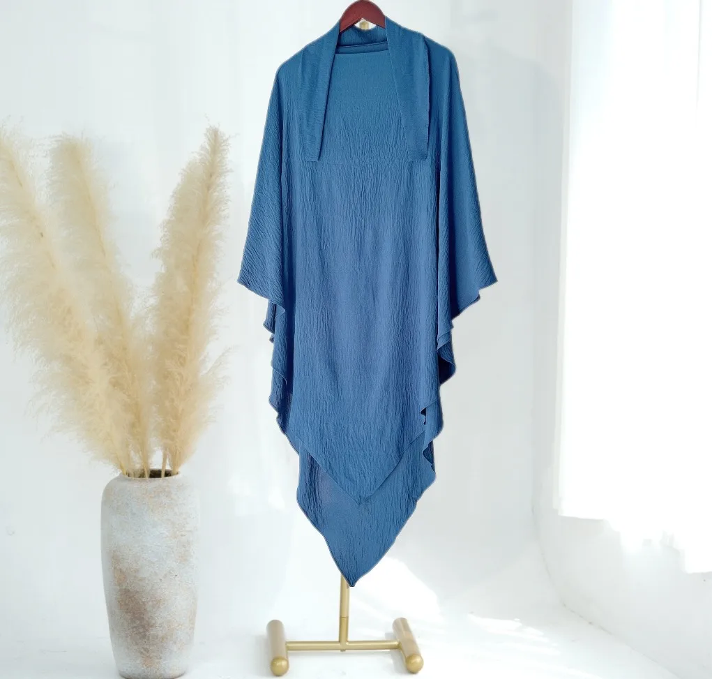 Solid Color Middle East Dubai Turkey Solid Color Single Layer High Elastic Wrinkle Turban Scarf display picture 15