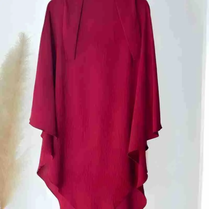 Solid Color Middle East Dubai Turkey Solid Color Single Layer High Elastic Wrinkle Turban Scarf display picture 16