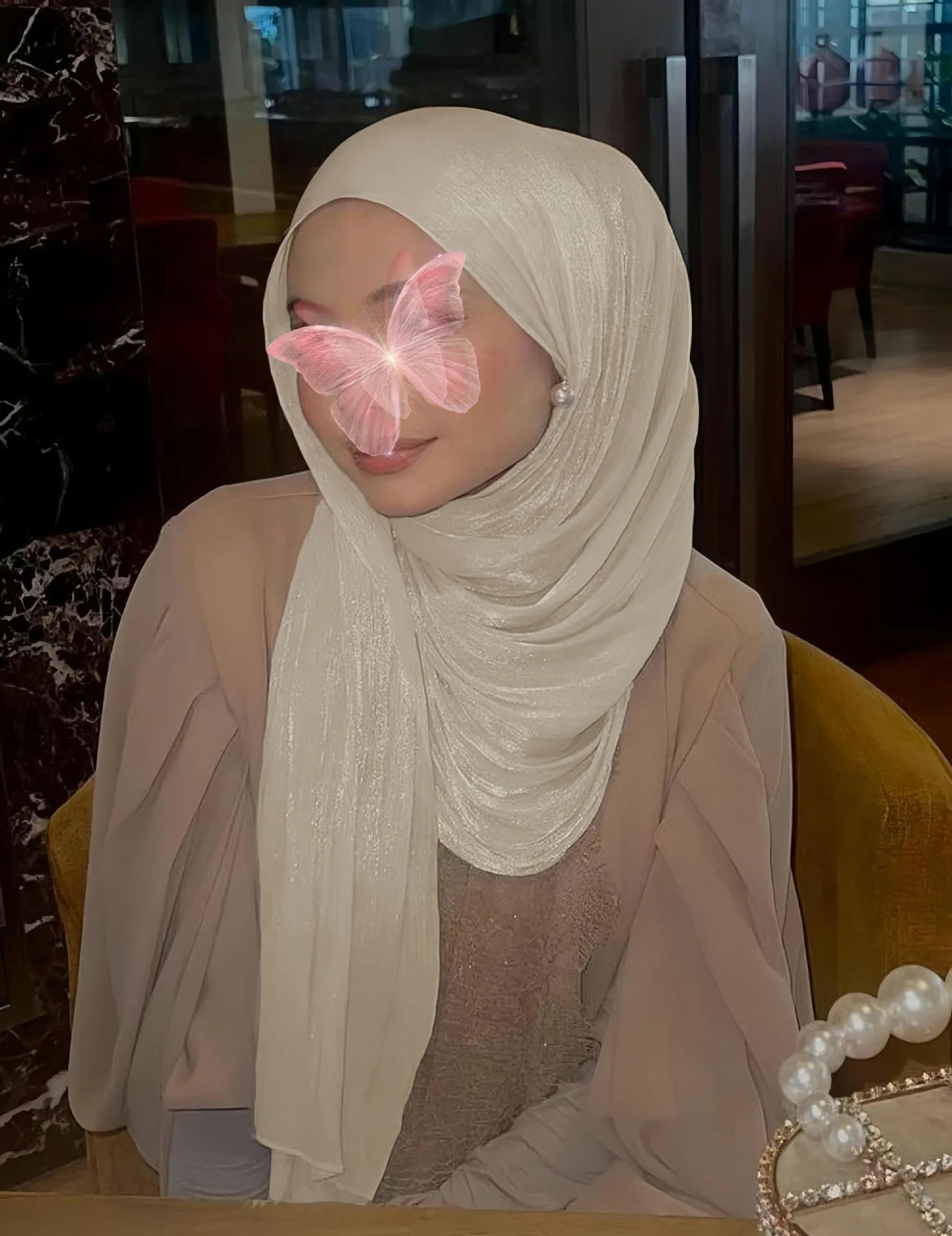 Solid Color Middle East Dubai Turkey Breathable Crepe Bright Silk Scarf Toe Scarf Solid Color display picture 4