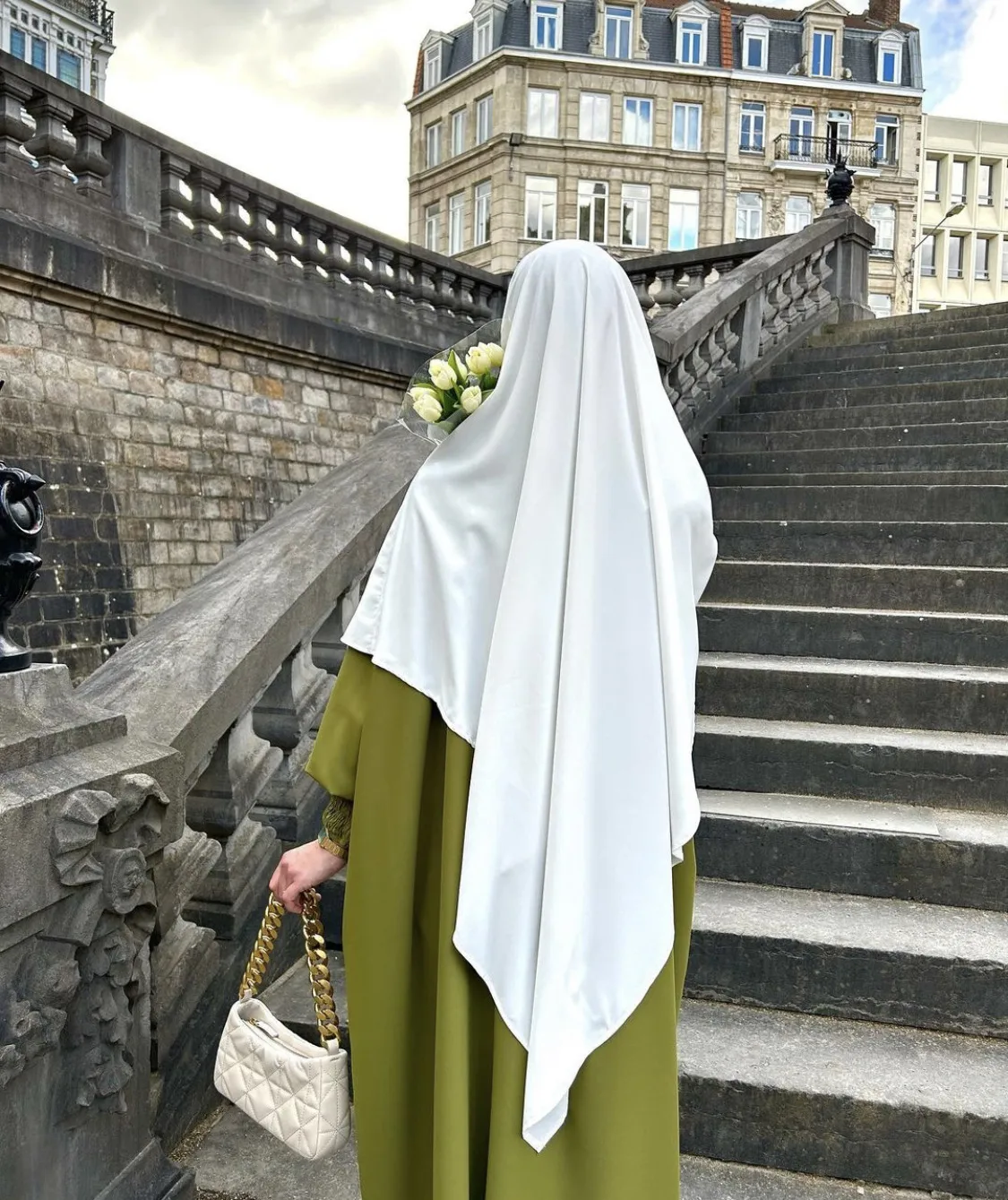 Solid Color Middle East Dubai Turkey Solid Color Single Layer Double Layer Three Layer Scarf display picture 10