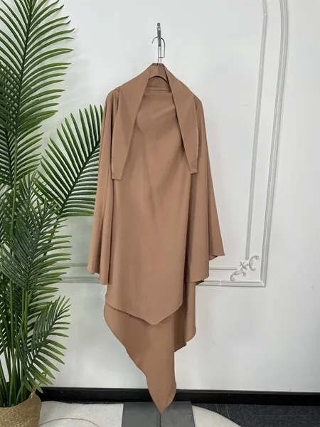 Solid Color Middle East Dubai Turkey Solid Color Single Layer Double Layer Three Layer Scarf display picture 13