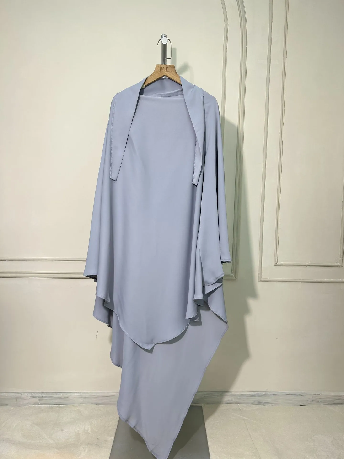 Solid Color Middle East Dubai Turkey Solid Color Single Layer Double Layer Three Layer Scarf display picture 14