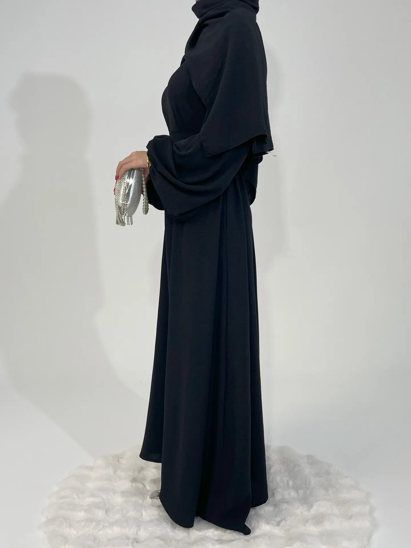 Foreign Trade High Elastic Wrinkle Dress Multicolor Casual Dress Robe Abaya display picture 4