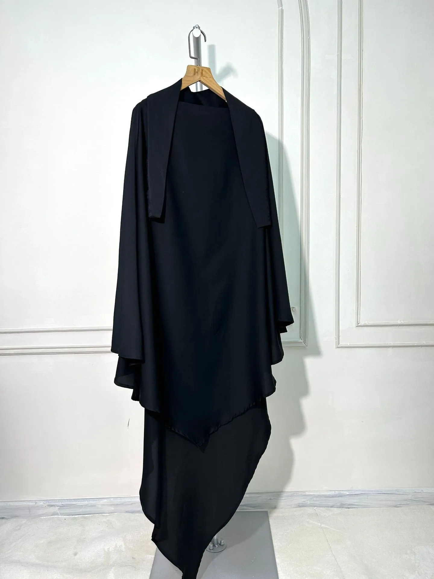 Solid Color Middle East Dubai Turkey Solid Color Single Layer Double Layer Three Layer Scarf display picture 18