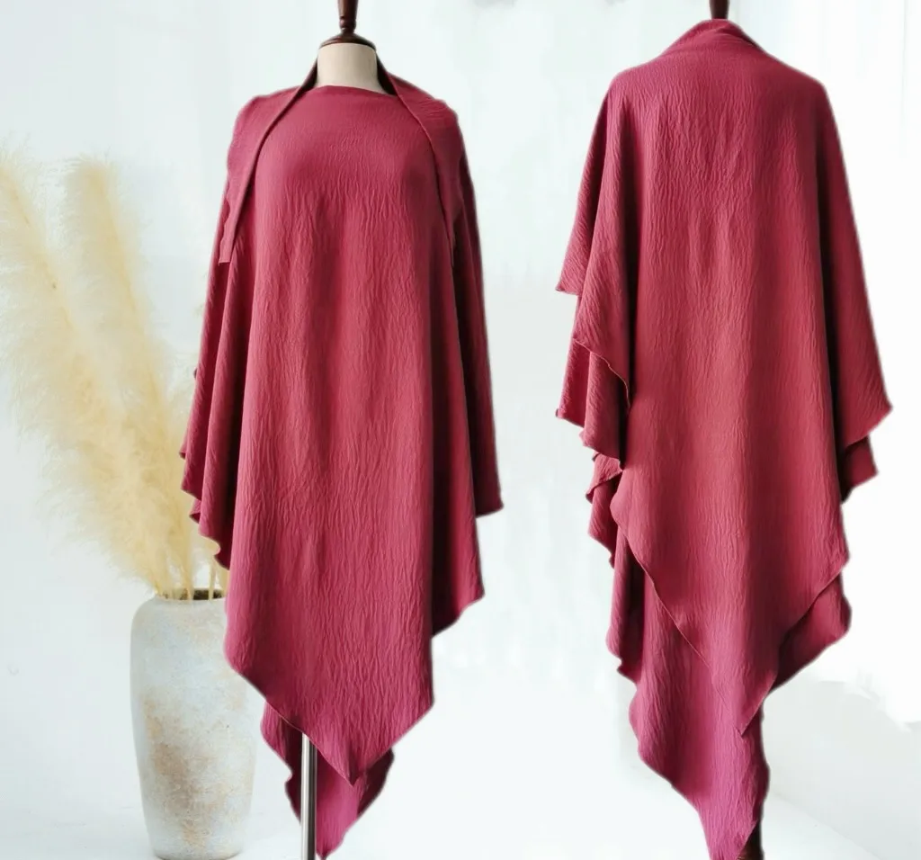 Solid Color Middle East Dubai Turkey Solid Color Double Layer High Elastic Wrinkle Turban Scarf display picture 2