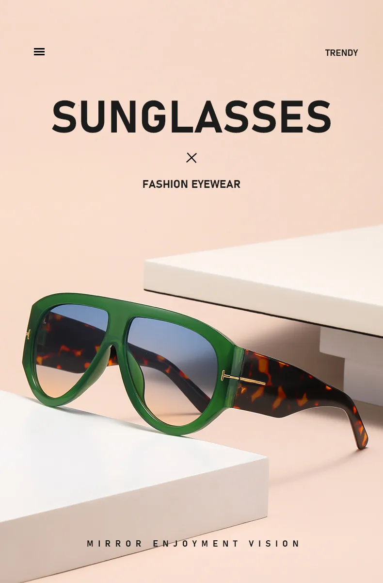Pilot T Toad Sunglasses Women's   Personality Large Frame Glasses Fashionable Simple Men's Sunglasses display picture 1