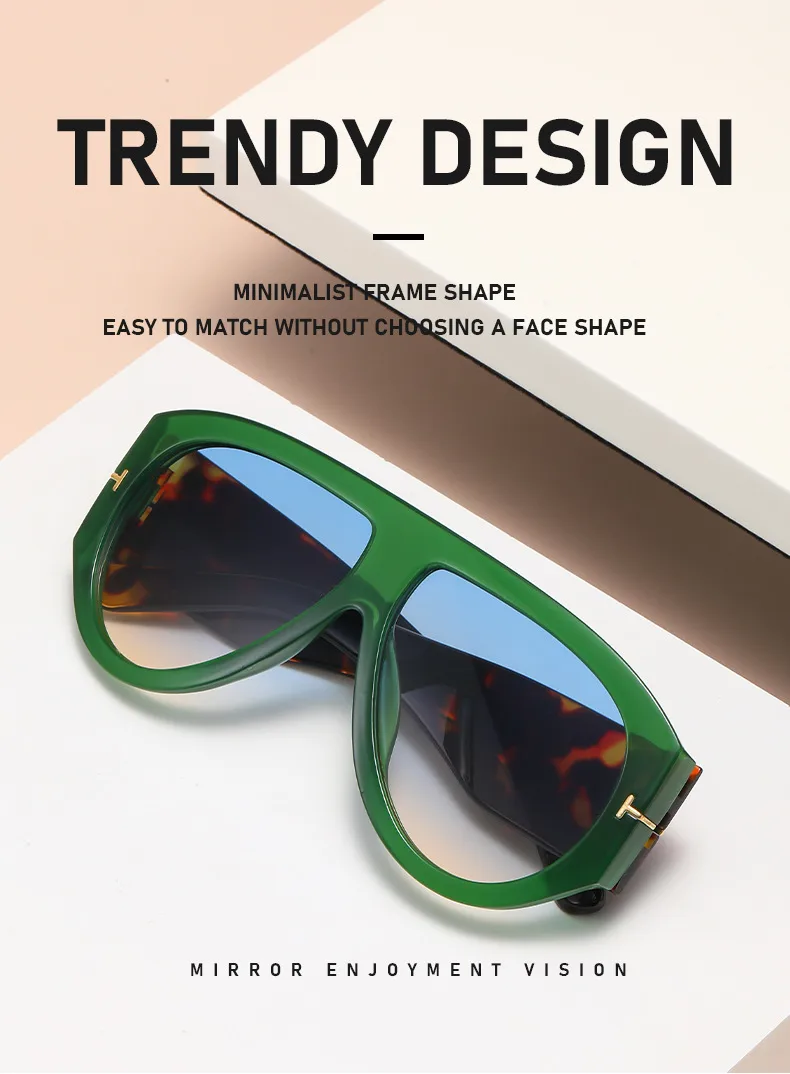 Pilot T Toad Sunglasses Women's   Personality Large Frame Glasses Fashionable Simple Men's Sunglasses display picture 3