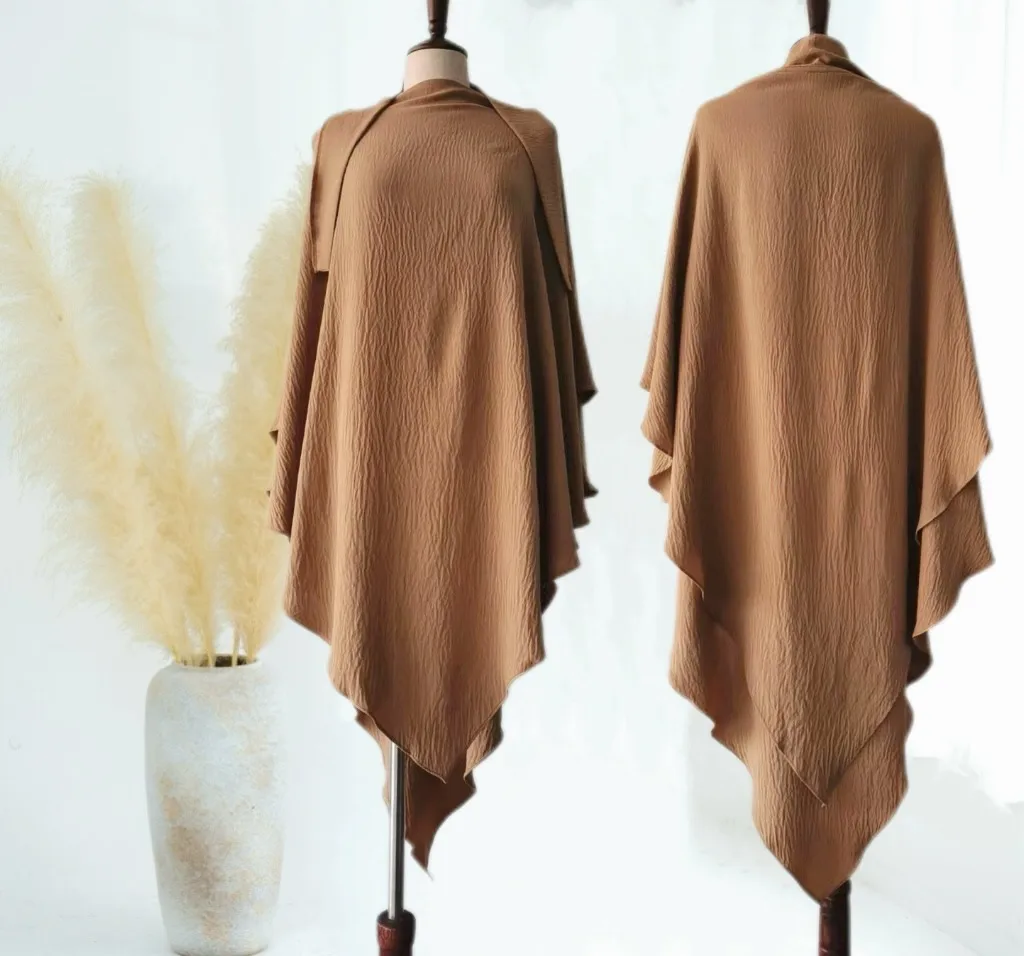 Solid Color Middle East Dubai Turkey Solid Color Double Layer High Elastic Wrinkle Turban Scarf display picture 8