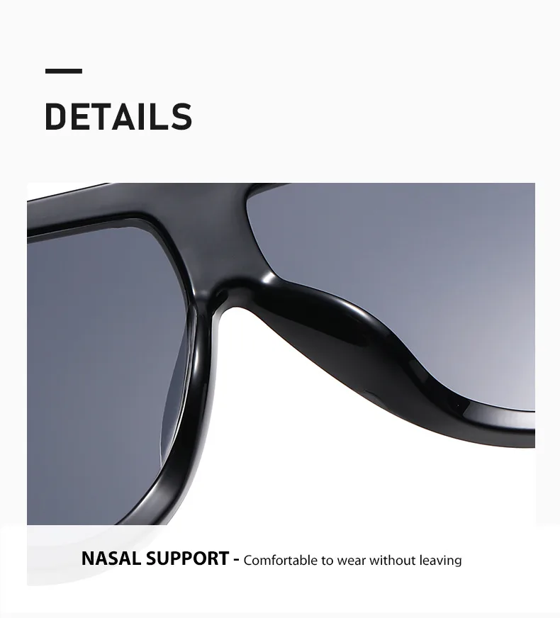 Pilot T Toad Sunglasses Women's   Personality Large Frame Glasses Fashionable Simple Men's Sunglasses display picture 6