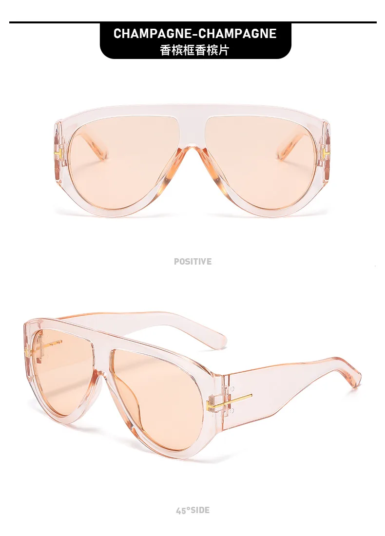 Pilot T Toad Sunglasses Women's   Personality Large Frame Glasses Fashionable Simple Men's Sunglasses display picture 10
