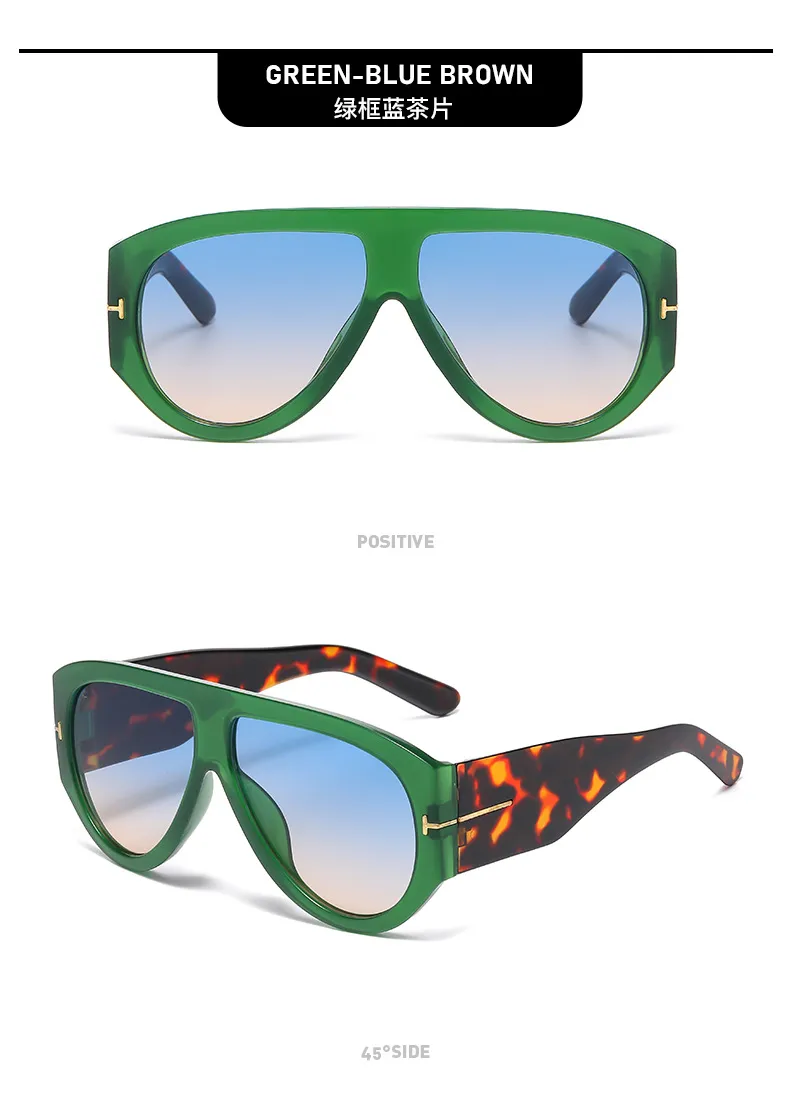Pilot T Toad Sunglasses Women's   Personality Large Frame Glasses Fashionable Simple Men's Sunglasses display picture 11